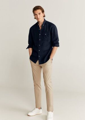 Khaki Pants with Black Shirt