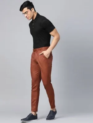 Rust-colored Pants with Black Shirt