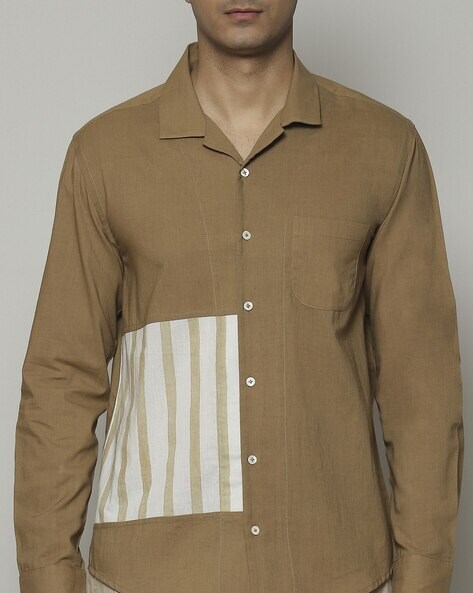 Clove Color Shirt with Beige Pant For Men