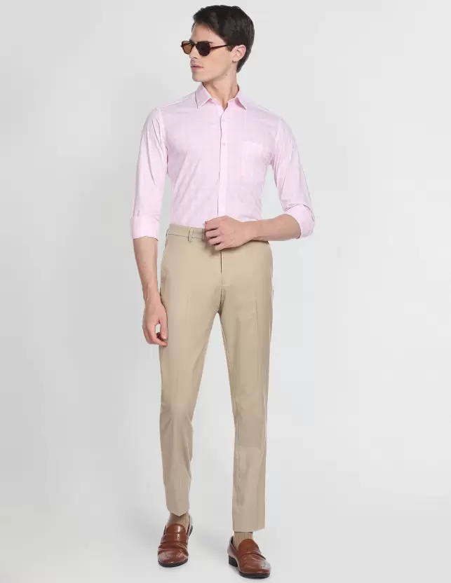 Pink Shirt with Khaki Pants