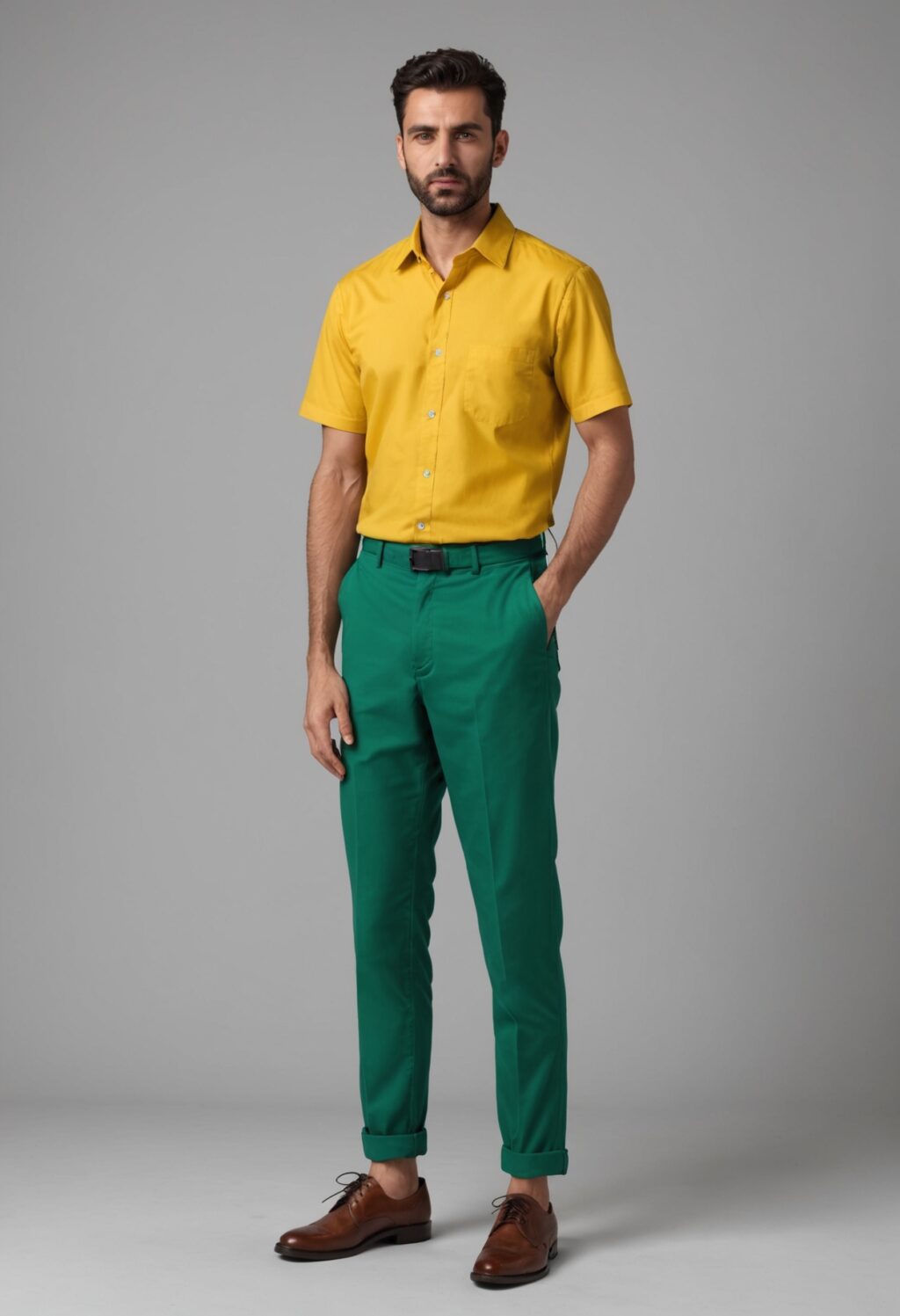 Yellow Shirt with Green Pant 