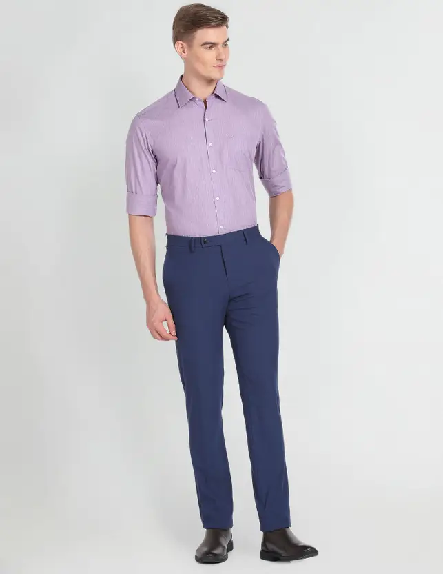 Blue Pants with Purple Shirt